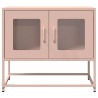 Meuble TV rose 68x39x60,5 cm acier laminé à froid 581323581323