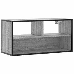 Meuble TV sonoma gris 80x31x39,5 cm bois d'ingénierie et métal 581330581330