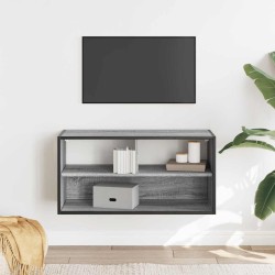 Meuble TV sonoma gris 80x31x39,5 cm bois d'ingénierie et métal 581330581330