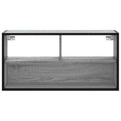 Meuble TV sonoma gris 80x31x39,5 cm bois d'ingénierie et métal 581330581330