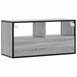 Meuble TV sonoma gris 80x31x39,5 cm bois d'ingénierie et métal 581330581330
