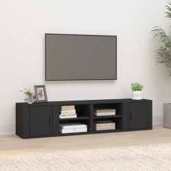 Meubles TV 2 pcs Noir 80x31,5x36 cm Bois d'ingénierie 581332581332