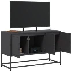 Meuble TV noir 100,5x39x60,5 cm acier 581333581333