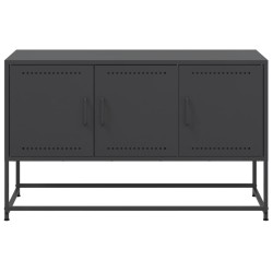 Meuble TV noir 100,5x39x60,5 cm acier 581333581333