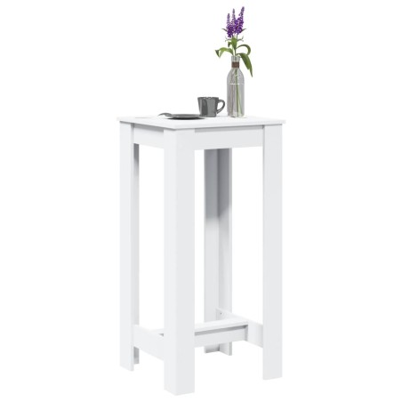 Table de bar blanc 51x50x103,5 cm bois d'ingénierie 581334581334