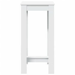 Table de bar blanc 51x50x103,5 cm bois d'ingénierie 581334581334