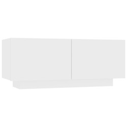 Table de chevet blanc 100x35x40 cm bois d'ingénierie 581335581335