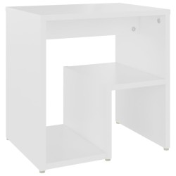 Table de chevet blanc 40x30x40 cm bois d'ingénierie 581336581336