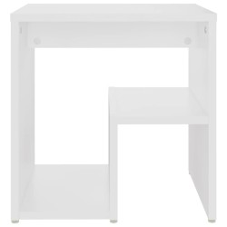 Table de chevet blanc 40x30x40 cm bois d'ingénierie 581336581336