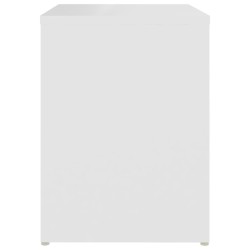 Table de chevet blanc 40x30x40 cm bois d'ingénierie 581336581336