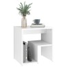 Table de chevet blanc 40x30x40 cm bois d'ingénierie 581336581336