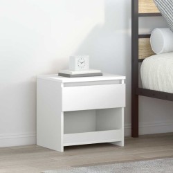 Table de chevet Blanc 40x30x39 cm Bois d'ingénierie 581337581337