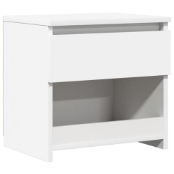 Table de chevet Blanc 40x30x39 cm Bois d'ingénierie 581337581337