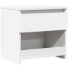 Table de chevet Blanc 40x30x39 cm Bois d'ingénierie 581337581337