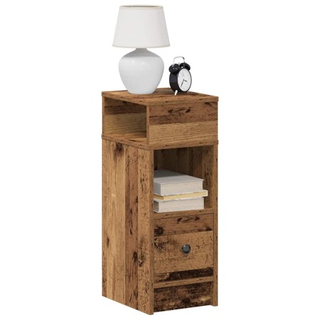 Table de chevet avec tiroir en bois ancien 25x31x66 cm 581341581341