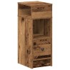 Table de chevet avec tiroir en bois ancien 25x31x66 cm 581341581341