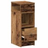 Table de chevet avec tiroir en bois ancien 25x31x66 cm 581341581341