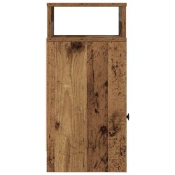 Table de chevet avec tiroir en bois ancien 25x31x66 cm 581341581341
