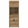 Table de chevet avec tiroir en chêne artisanal 25 x 31 x 66 cm 581343581343