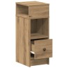 Table de chevet avec tiroir en chêne artisanal 25 x 31 x 66 cm 581343581343