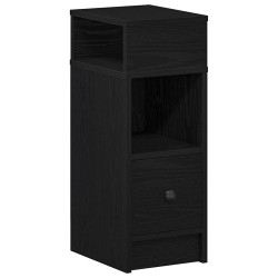 Table de chevet avec tiroir noir 25x31x66 cm 581345581345