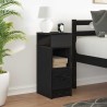 Table de chevet avec tiroir noir 25x31x66 cm 581345581345
