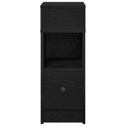 Table de chevet avec tiroir noir 25x31x66 cm 581345581345