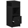 Table de chevet avec tiroir noir 25x31x66 cm 581345581345