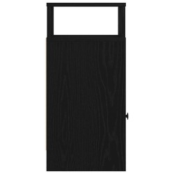 Table de chevet avec tiroir noir 25x31x66 cm 581345581345