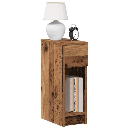 Table de chevet avec tiroir vieux bois 20x36x60 cm 581347581347