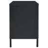 Meuble TV Noir 105x35x52 cm Acier et verre 581349581349