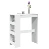 Table de bar et étagères blanc 90x40x103,5 cm bois d'ingénierie 581353581353