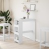 Table de bar et étagères blanc 90x40x103,5 cm bois d'ingénierie 581353581353