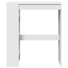 Table de bar et étagères blanc 90x40x103,5 cm bois d'ingénierie 581353581353