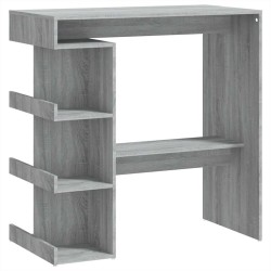 Table de bar et étagère de rangement Sonoma gris 100x50x101,5cm 581354581354