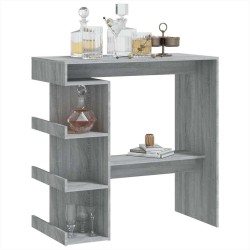 Table de bar et étagère de rangement Sonoma gris 100x50x101,5cm 581354581354