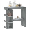 Table de bar et étagère de rangement Sonoma gris 100x50x101,5cm 581354581354