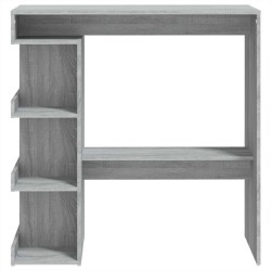 Table de bar et étagère de rangement Sonoma gris 100x50x101,5cm 581354581354