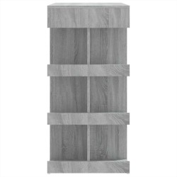 Table de bar et étagère de rangement Sonoma gris 100x50x101,5cm 581354581354