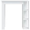 Table de bar et étagère Blanc 102x50x103,5 cm Bois d'ingénierie 581356581356