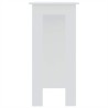 Table de bar et étagère Blanc 102x50x103,5 cm Bois d'ingénierie 581356581356