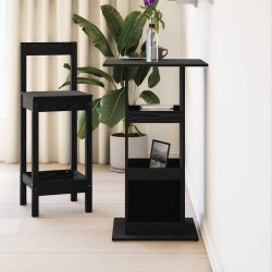 Table de bar Chêne noir 60 x 60 x 100 cm Bois d'ingénierie 581358581358