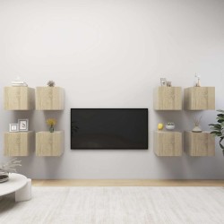 Meubles TV muraux 8 pcs Chêne sonoma 30,5x30x30 cm 581359581359