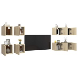 Meubles TV muraux 8 pcs Chêne sonoma 30,5x30x30 cm 581359581359