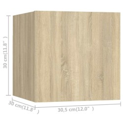 Meubles TV muraux 8 pcs Chêne sonoma 30,5x30x30 cm 581359581359