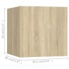 Meubles TV muraux 8 pcs Chêne sonoma 30,5x30x30 cm 581359581359