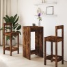 Table de bar chêne fumé 51x50x103,5 cm bois d'ingénierie 581364581364