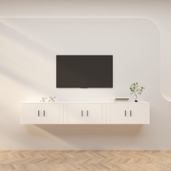Meubles TV muraux 3 pcs blanc 80x34,5x40 cm 581366581366