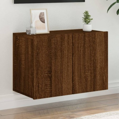 Meuble TV mural chêne marron 60x30x41 cm 581368581368