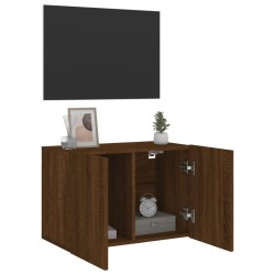 Meuble TV mural chêne marron 60x30x41 cm 581368581368